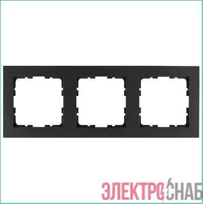 Рамка 3-м G-Classic антрацит Jasmart G1003B
