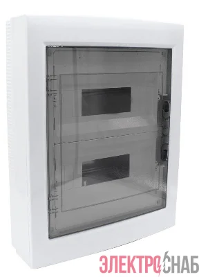 Корпус щита распределительного для модульного оборудования 24M(12х2) навесной прозр. затемненная дверца Cetinkaya Pano CP30924