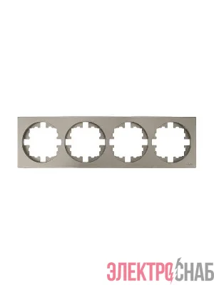 Рамка 4-м OSEN горизонт. квадрат титан LEZARD 743-3700-149