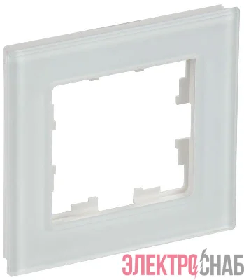 Рамка 1-м BRITE РУ-1-2-Бр стекло бел. матов. IEK BR-M12-G-31-K01
