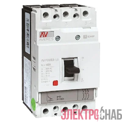 Выключатель автоматический 3п 160А 35кА AV POWER-1/3 TR AVERES EKF mccb-13-160-TR-av
