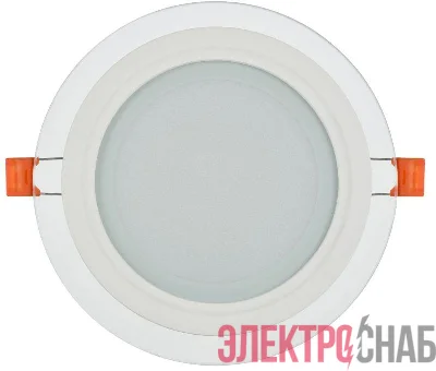 Светильник светодиодный ДВО 1621 12Вт 4000К IP20 встраив. со стекл. круг IEK LDVO0-1621-12-4000-K01