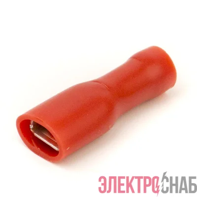 Наконечник изол. "розетка" 0.25-1.5кв.мм А=4.8х0.8мм кр. (уп.100шт) DKC 2A01TP