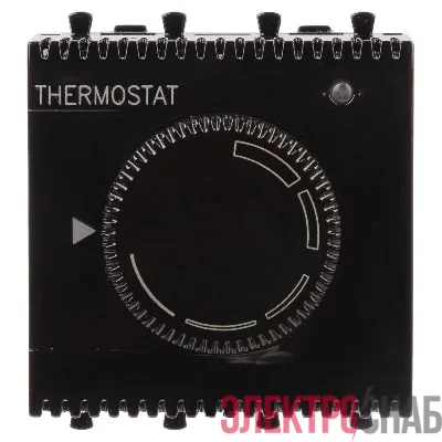 Термостат 2мод. Avanti "Черный квадрат" для теплых полов DKC 4402162