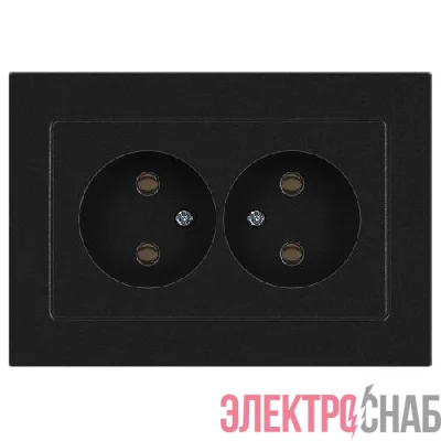 Розетка 2-м СП Accent 6-204-05 16А IP20 250В 2P AL/CU антрацит Intro Б0063465