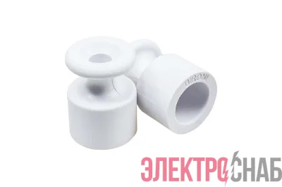 Изолятор ОП пластик бел. (уп.100шт) Bironi B1-551-21-100