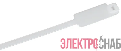 Хомут 4.8х190мм P6.6 маркерный бел. (уп.100шт) IEK UHH14-D048-190-100-K01