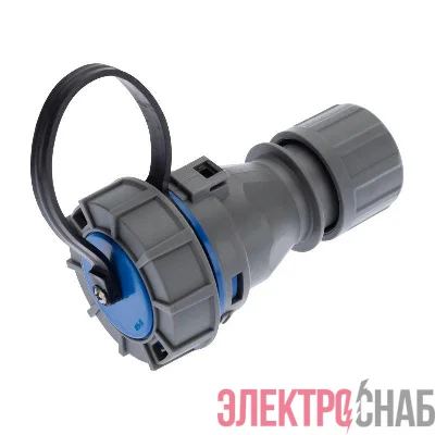 Розетка кабельная переносная влагозащищенная 16А 2Р+РЕ IP68 Rexant 111-121