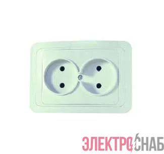 Розетка 2-м СП Mimoza 16А IP20 без заземл. бел./бел. Makel 12017