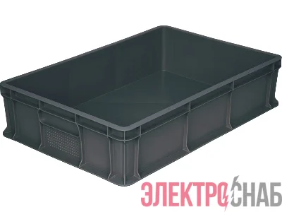 Ящик 600*400*140 мм сплошной без ручек серый 705.03.02 м 705.03.02 м