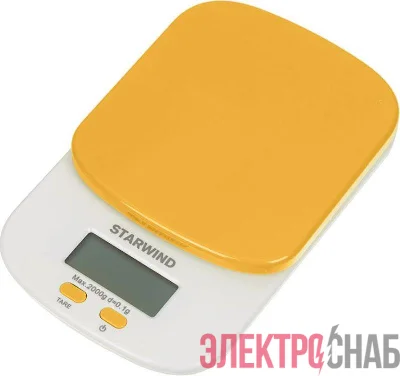 Весы кухонные электронные SSK2158 макс.вес:2кг оранж. STARWIND 317448