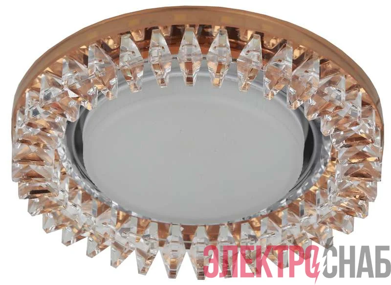 Светильник DK LD20 TEA/WH декор cо светодиодной подсветкой Gx53 прозр. ЭРА Б0028066