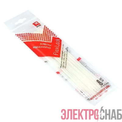 Хомут P6.6 2.5х200 FlexLock стандартный бел. (уп.100шт) PROxima EKF plc-fl-ctsw-2.5x200