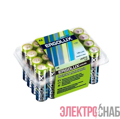 Элемент питания алкалиновый LR6 BP-24 LR6 BP-24 1.5В Alkaline (уп.24шт) Ergolux 11750