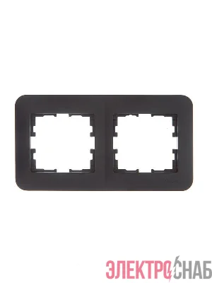 Рамка 2-м ASTI горизонт. черн. бархат LEZARD 7081-4200-147