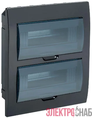 Корпус встраиваемый ЩРВ-П-24 Krepta 3 IP41 пластик. черн. IEK MKP12-V-24-41-K02