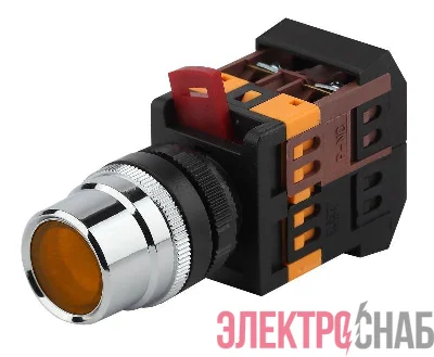 Кнопка ABLF-22 желт. d22мм неон/240В 1з+1р BBT10-ABLF-K05E ЭРА Б0045649