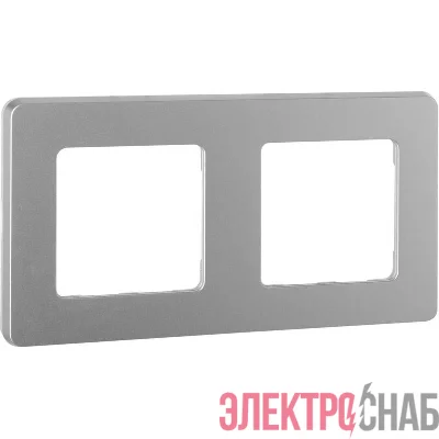 Рамка 2-м СП Inspiria IP20 алюм. IEK 673942