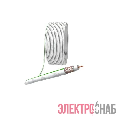 Кабель коаксиальный SAT 703 B Cu/оплетка Cu 75% PVC 75Ом бел. (м) S-B-75-PVC100 Эра Б0044612