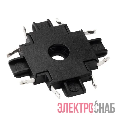 Коннектор MTR16 CX-BL X-обр. накладной шинопровод низковольтный Pro черн. JazzWay 5057357