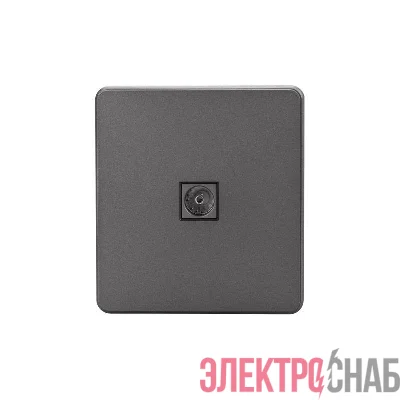 Розетка телевизионная TV СП ROUND MIELE титан Kranz KR-78-0723-2