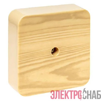 Коробка разветвительная KMP-030-030 75х75х26 свет. дерево PROxima EKF plc-kmr-030-030-s