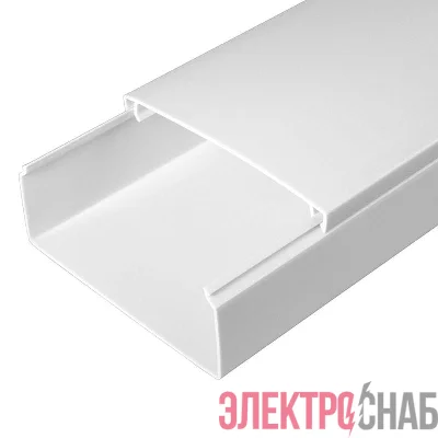 Кабель-канал 100х40 L2000 с двойн. замком бел. Промрукав PR03.0059