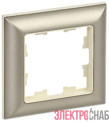Рамка 1-м BRITE РУ-1-Бр беж./шампань IEK BR-M12-12-3-K10
