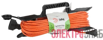 Удлинитель силовой UFx-1-2x1.0-30m-IP44 на рамке б/з 1 гнездо 30м ПВС 2х1 Эра Б0043041