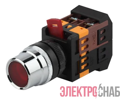 Кнопка ABLF-22 красн. d22мм неон/240В 1з+1р BBT10-ABLF-K04E ЭРА Б0045648