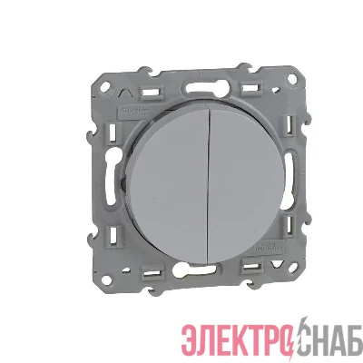 Механизм выключателя 2-кл. СП Odace 10А IP21 с функц. подсветки бел. SchE S52R211
