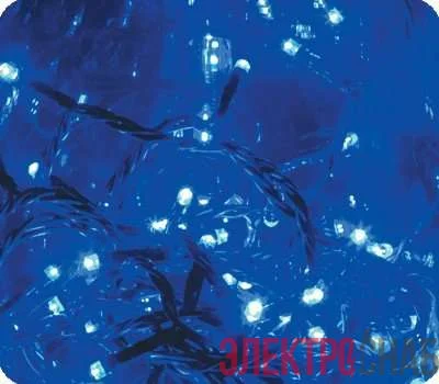 Гирлянда "ТВИНКЛ ЛАЙТ LED" (с контроллером 8 режимов) 10м 100LED 10Вт 220В IP44 син. NEON-NIGHT 303-133