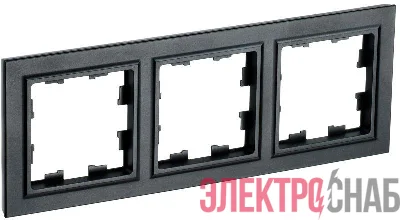 Рамка 3-м BRITE РУ-3-БрЧ черн. IEK BR-M32-K02