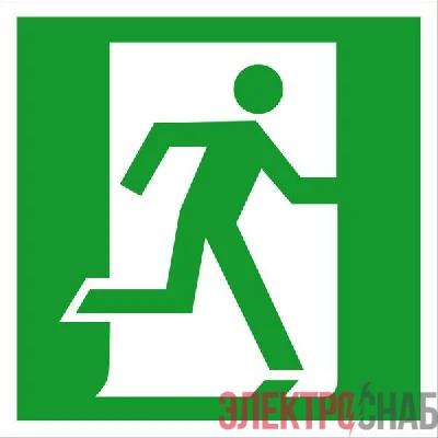 Знак "Выход здесь" (правосторонний) 200х200мм PROxima EKF an-5-02
