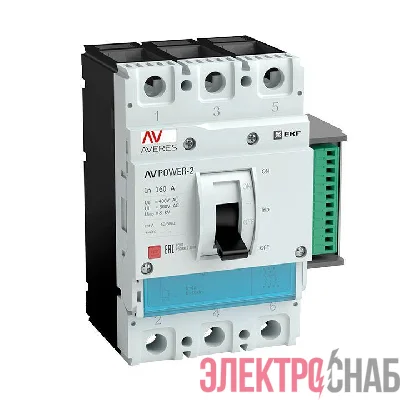 Выключатель автоматический 630А 100кА AV POWER-3/3 ETU6.2 AVERES EKF mccb-33-630H-6.2-av