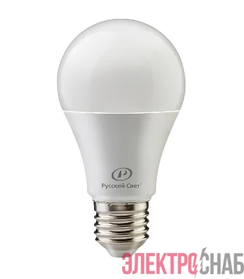 Лампа светодиодная RS LED A60 E27 7W 220-240V 7Вт грушевидная матовая 6500К холод. бел. E27 700лм 220-240В Ra90 Русский Свет 15010345036
