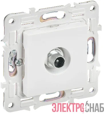 Розетка телевизионная проходная TV SKANDY SK-A17W арктич. бел. IEK SK-A10-P-K01