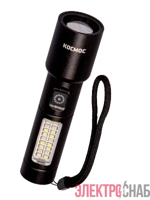 Фонарь ручной аккум. 10Вт LaserLED/широк.cвет/Li-ion 1200мА.ч алюм. КОСМОС (KOC134Lit)
