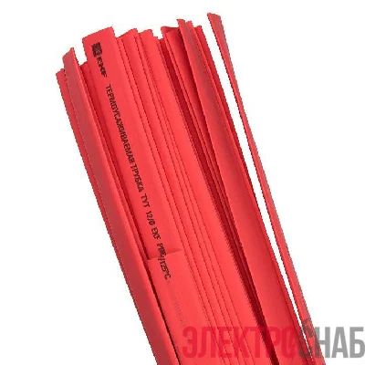 Трубка термоусадочная ТУТ нг 16/8 красн. 1м (уп.50м) PROxima EKF tut-16-r-1m