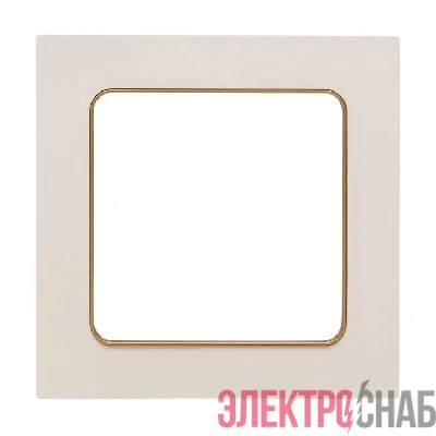 Рамка 1-м Стокгольм бел. с линией цвета шампань PROxima EKF EYM-G-302-10
