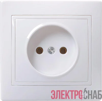 Розетка 1-м СП Кварта 10А IP20 без заземл. без защ. шторок бел. IEK ERK13-K01-10-DM