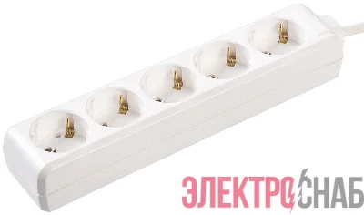 Удлинитель 5х5м с заземл. 16А IP20 У05 2P+PE 250В 3х1 IEK WYP10-16-05-05-Z-N