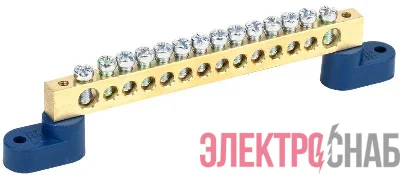 Шина нулевая ШНИ-8х12-14-У2-С на двух угловых изол. IEK YNN10-812-14C2-K07