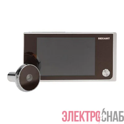 Видеоглазок дверной DV-114 с цветным LCD-дисплеем 3.5дюйм широкий угол обзора 120град. Rexant 45-1114