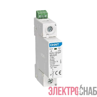 Ограничитель импульсных перенапряжений NXU-IIG/F 1п In=25кА Uc=440В Im=65кА (R) CHINT 252410