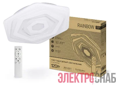 Светильник светодиодный GEO RAINBOW 120Вт 230В 3000-6500К 8400лм 500х50мм с пультом ДУ IN HOME 4690612035802