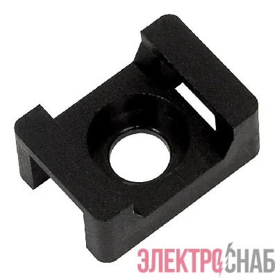 Площадка ПМ 22х16х4 под винт черн. (уп.100шт) IEK UHP33-22-16-4-100-K02