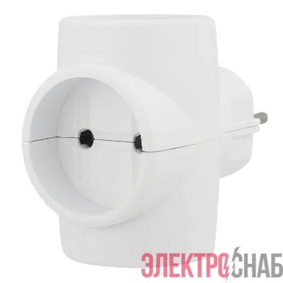 Разветвитель 3-м без заземл. 6-10А 220В Rexant 11-1081