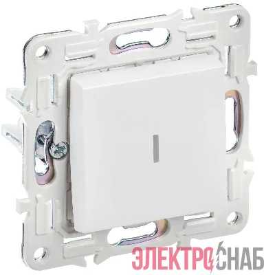 Выключатель 1-кл. SKANDY 10А SK-V07W с индикацией арктич. бел. IEK SK-V10-1-10-K01