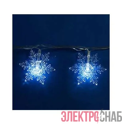 Гирлянда светодиодная «Снежинки-1» ULD-S0700-050/DTA WHITE IP20 SNOWFLAKES-1 с контроллером 50LED (дл.7м) Uniel 7930